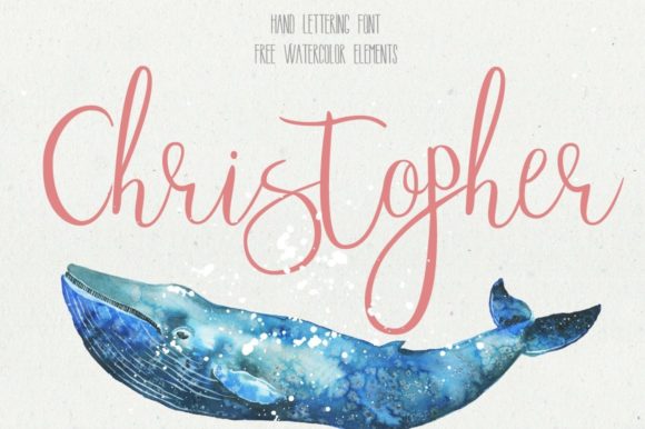 Christopher Font – Handwritten Style with Watercolor Flair