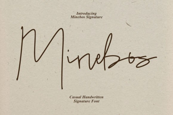 Minebos Font – The Handwritten Script That Stands Out