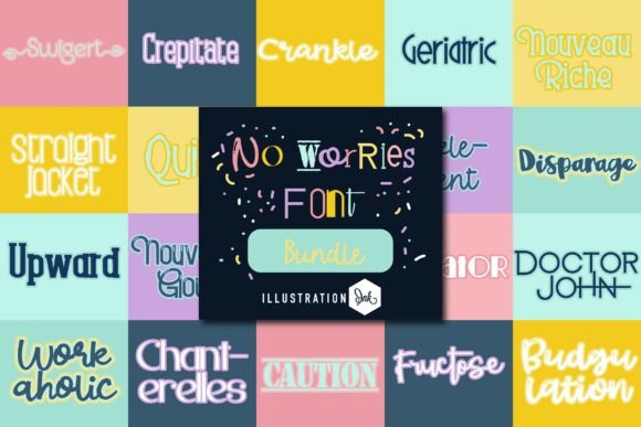 No Worries Font Bundle: Playful Typography That Works